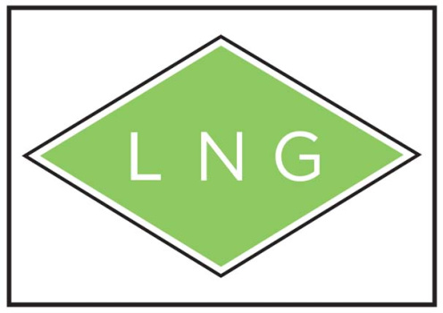 Brandstofsticker groen-wit LNG