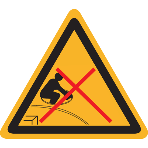 Sticker met pictogram "Waarschuwing Mangat Niet Betreden"