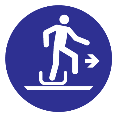 Sticker Uitstappen rodelbaan rechts