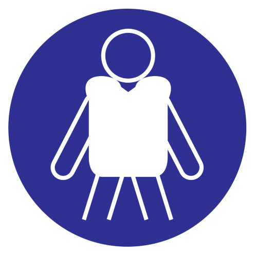 Sticker zwemvest verplicht volgens ISO7010 - M053