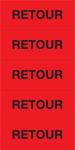 Sticker Retour rood