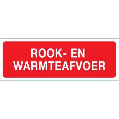 Rook- en Warmteafvoer (Sticker)