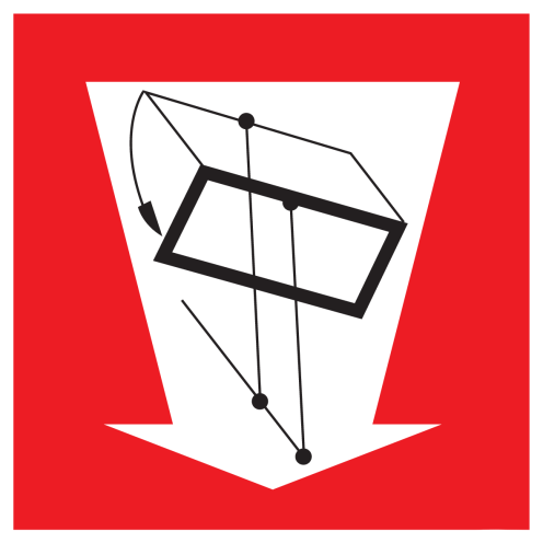 Sticker met pictogram van een rookluik