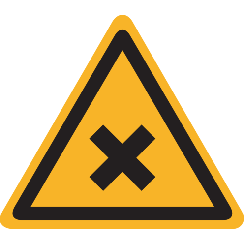 Sticker met pictogram "Waarschuwing Schadelijke, Irriterende Stoffen"