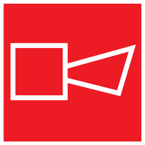 Sticker met pictogram van een sirene / brandhoorn