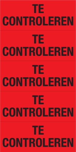 Sticker Te controleren rood
