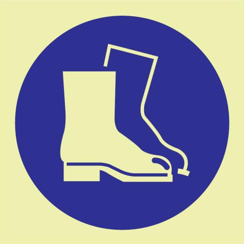 IMO sticker Wear Safety Boots fotoluminescerebd