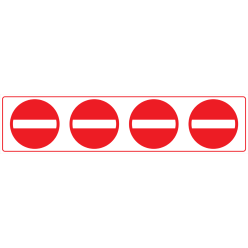 Sticker met verboden richting voor deuren