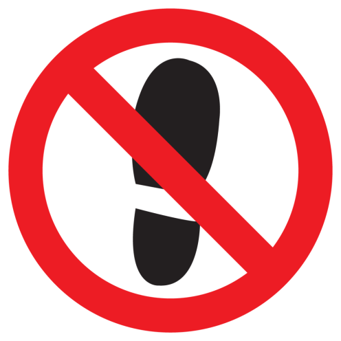 Sticker met pictogram Niet betreden