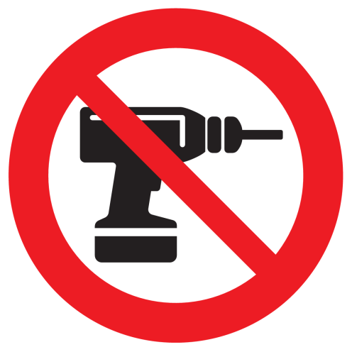 Sticker Verboden te boren