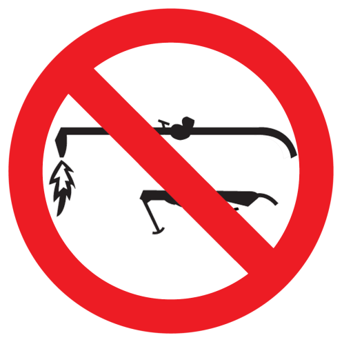 Sticker met pictogram Lassen verboden