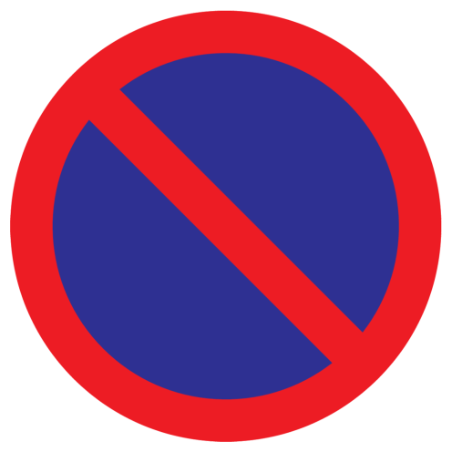 Sticker met pictogram Parkeren verboden