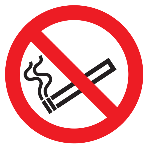 Sticker met pictogram roken verboden ISO7010 - P002
