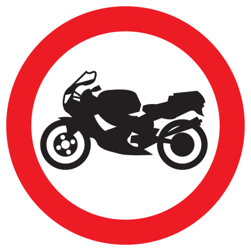 Sticker met pictogram Motoren verboden