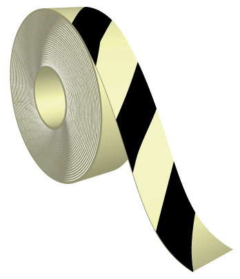 Tape Fotoluminescerend / zwart gestreept