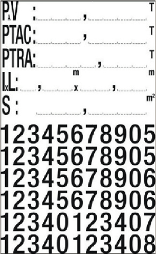 Tarra sets voor het maximale toelaatbare gewicht transport
