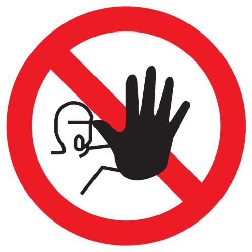 Greenline UV sticker met pictogram Verboden voor onbevoegden