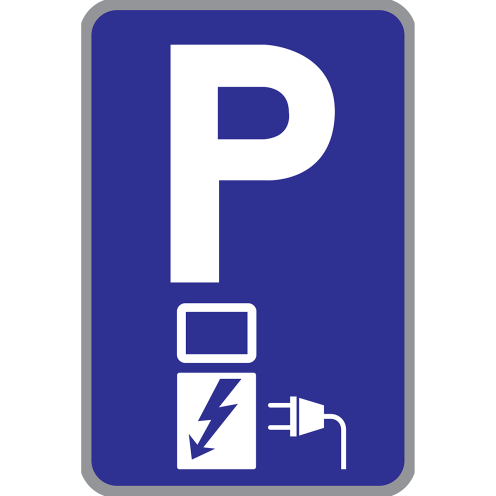 Parkeerbord "Elektrisch Oplaadpunt" aluminium 400x600mm
