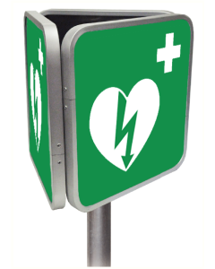 Aluminium 3D bord met pictogram AED - ILCOR