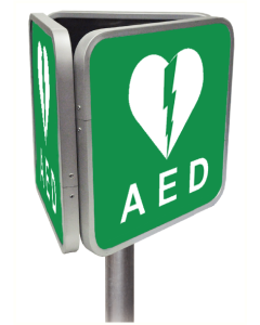 Aluminium 3D bord met pictogram AED - K.B. 21-04-2007