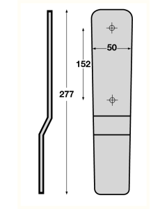 Bevestigingsstrip in gegalvaniseerd staal