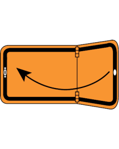 Half ADR bord verticaal scharnierend