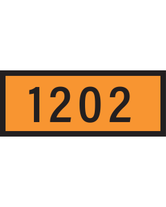 Halve ADR sticker met UN nummer