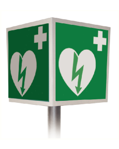 Aluminium 4D bord met pictogram AED - ILCOR