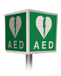 Aluminium 4D bord met pictogram AED - KB 21-04-2007