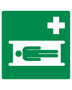 Bord met pictogram brancard