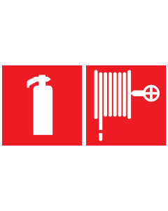 Brandblusser + Brandhaspel (Bordje)