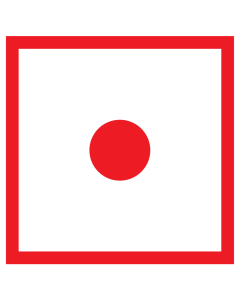 Bord met pictogram van een brandmeldknop