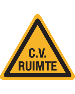 Bord met tekst CV Ruimte