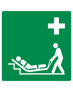 Pictogram bord evacuatie matras