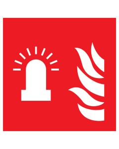 Bord met pictogram van een flitslicht volgens ISO 7010