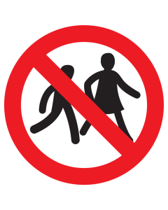 Bord met pictogram kinderen verboden ISO7010 - P036