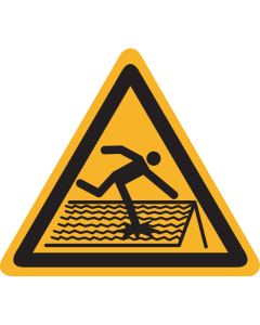 Bord met pictogram doorzak gevaar dak - ISO 7010 - W036
