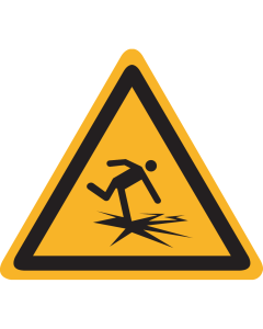 Bord met pictogram "Waarschuwing Dun IJs" - ISO 7010 - W042