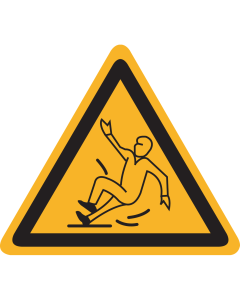 Bord met pictogram uitglijden