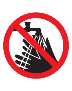 Bord met pictogram verboden