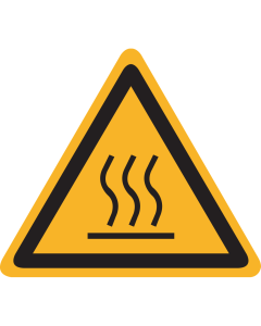 Bord met pictogram heet oppervlak - ISO 7010 - W017