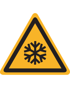 Bord met pictogram Lage Temperatuur - ISO 7010 - W010