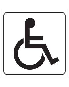Bord met pictogram voor aanduiden ruimte voor mindervaliden