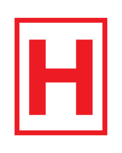 Bord met pictogram H voor ondergrondse hydrant
