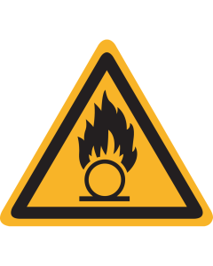 Bord met pictogram oxiderende stoffen - ISO 7010 - W028