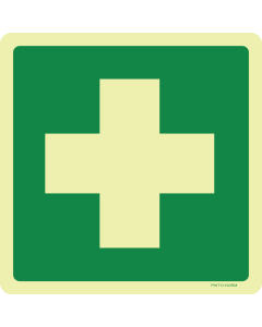 Fotoluminescerend bord met pictogram EHBO - ISO 7010