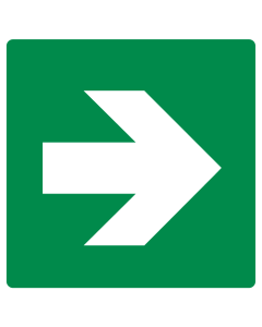 Bord met pictogram pijl groen ISO 7010