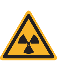 Bord met pictogram radioactieve stoffen - ISO 7010 - W003