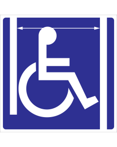 Bord met pictogram voor aanduiding lift voor mindervaliden