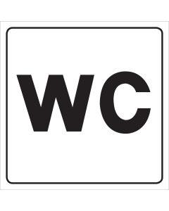 Bord met pictogram voor aanduiden ruimte met toilet